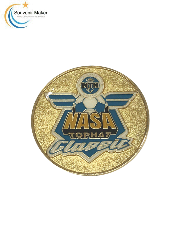 Bright Brass Coin with Epoxy Coating
