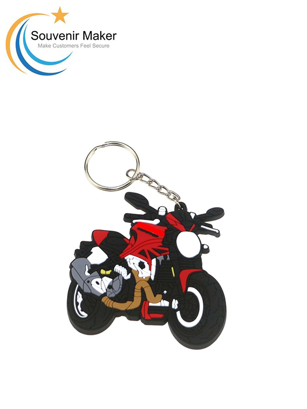 PVC motorfiets sleutelhanger