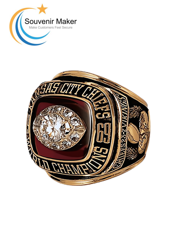 Bronze Championship Ring With Crystal Stones