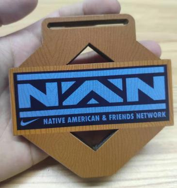 custom wood medals