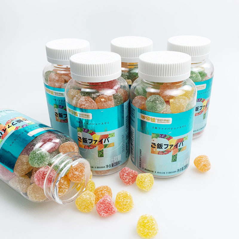 Dietary Fiber Fruit Juice Sugar Gummy Candy