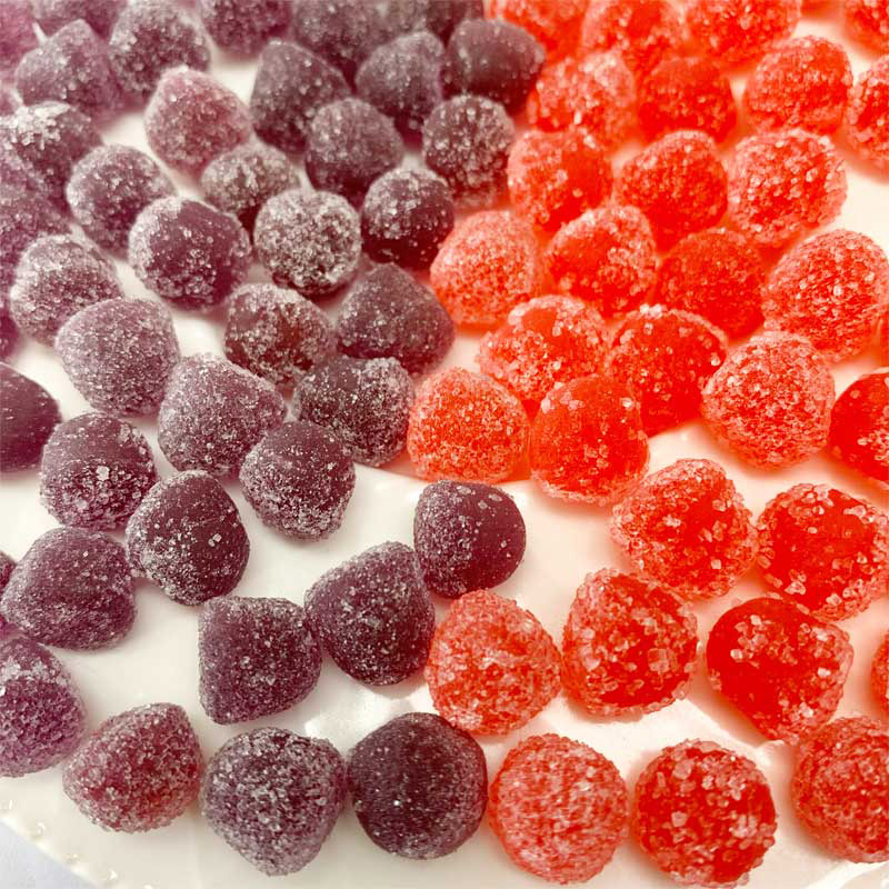 Sugar coated fruit gummy customized halal bulk sweets and gummy candy manufacturer