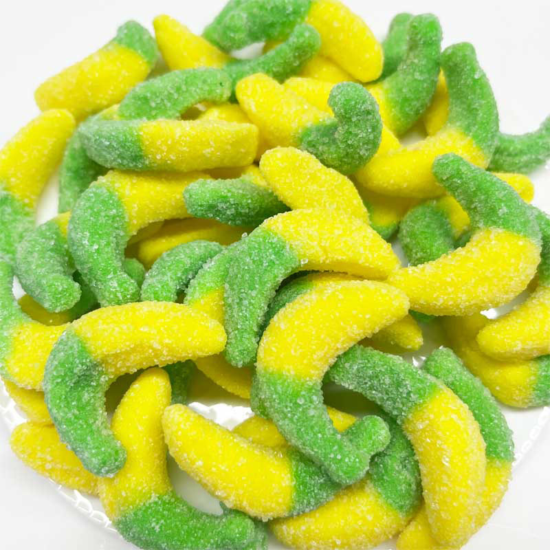 Wholesale custom sugar coated gummy candy different shape halal fruit gummy candy in bulk