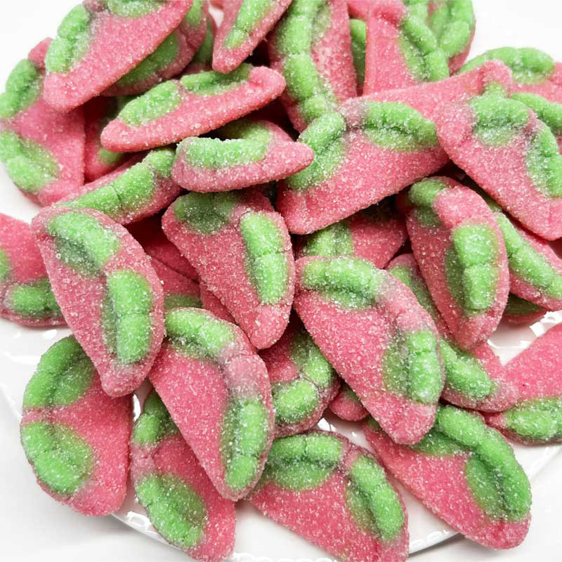 Wholesale custom sugar coated gummy candy different shape halal fruit gummy candy in bulk