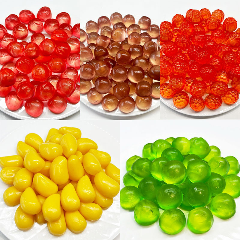 wholesale OEM Juice gummy candy halal snacks high quality fruity gummi