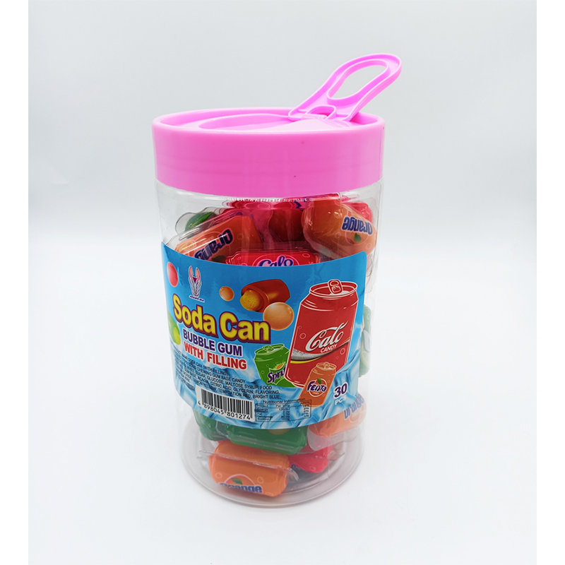 Wholesale Funny Shape Drink Bottle Shape Bubble Gum Filled With Jam