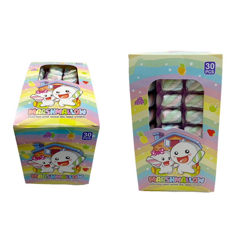 Halal Delicious Twisted Marshmallow Fruity Marshmallow Soft Candy