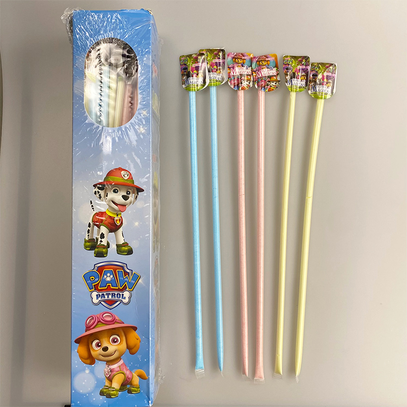 Confectionery Factories Mix Fruit Sweet Poweder Candy Long Cc Stick Candy