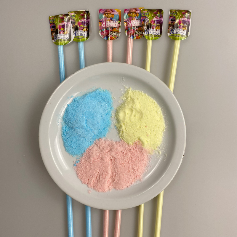 Confectionery Factories Mix Fruit Sweet Poweder Candy Long Cc Stick Candy