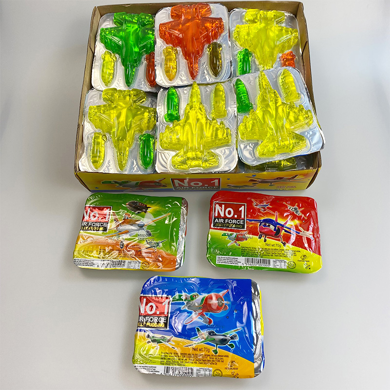 70g Fruit Flavour Plane Shape Jelly Pudding Fruit Air Force Jelly