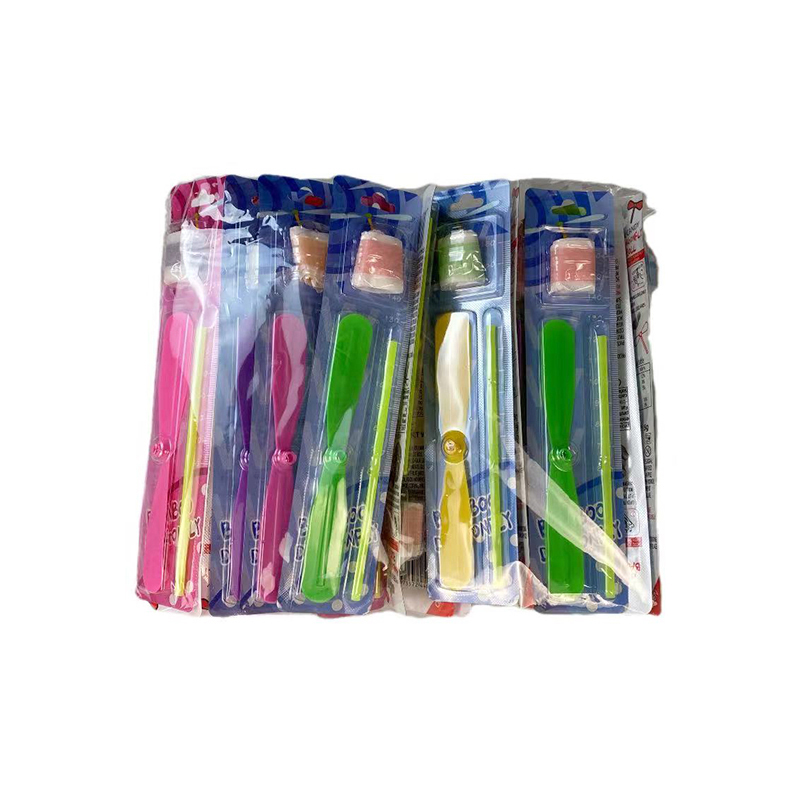 Wholesale Fruit Flavor Roll Gummy Jelly Candy With Bamboo Dragonfly Toy