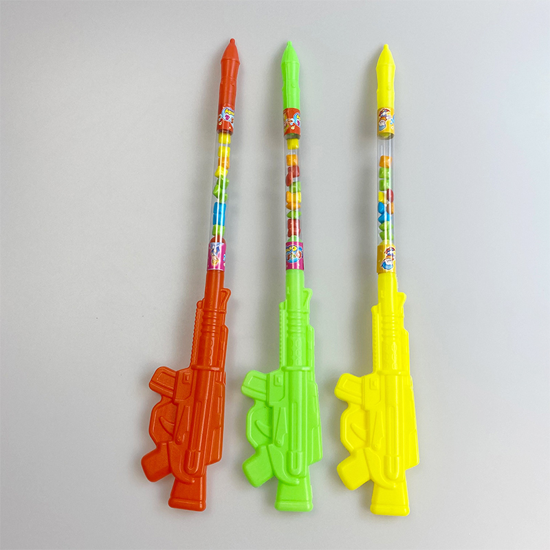 New Cartoon Plastic Gun Toy Candy For Kids