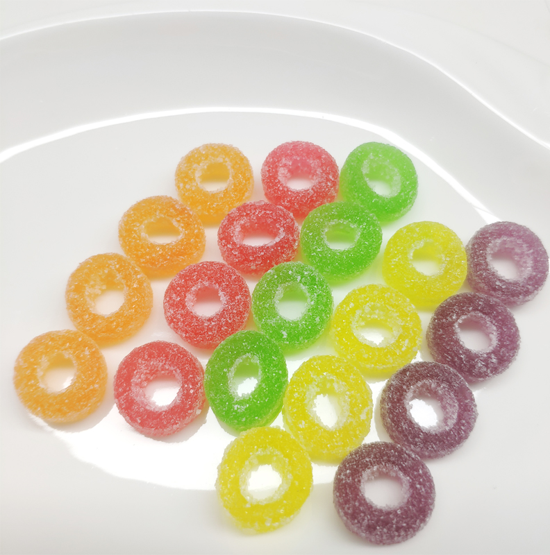 Sugar coated fruit gummy customized halal bulk sweets and gummy candy manufacturer