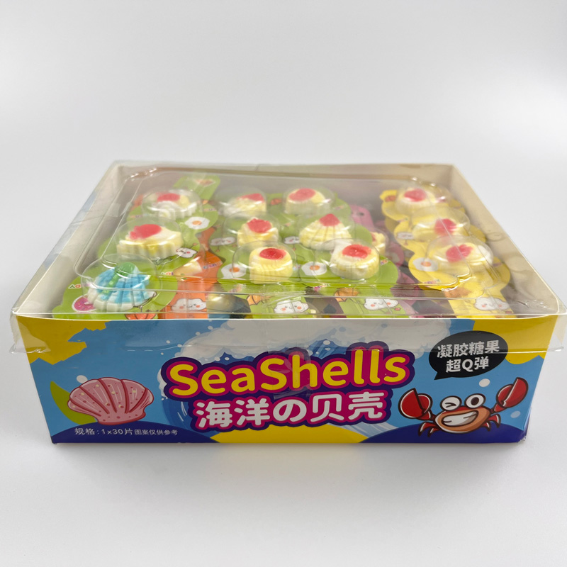 Animal series seashells shaped sweet chewy gummy candy