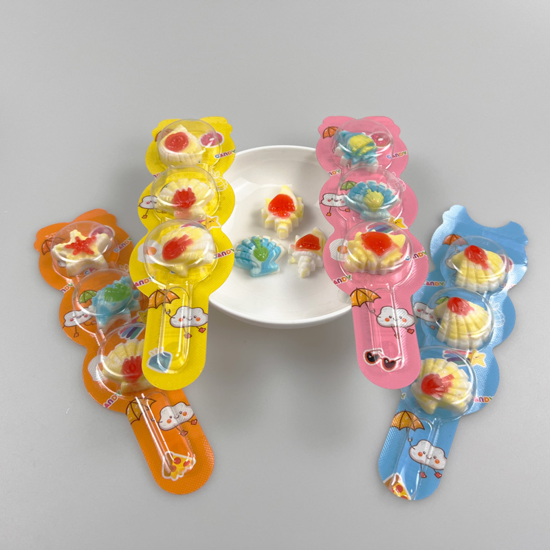 Animal series seashells shaped sweet chewy gummy candy