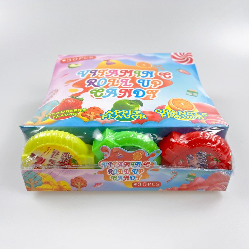 Sweet fruits flavor roll up soft candy yummy vitamin c gummy candy