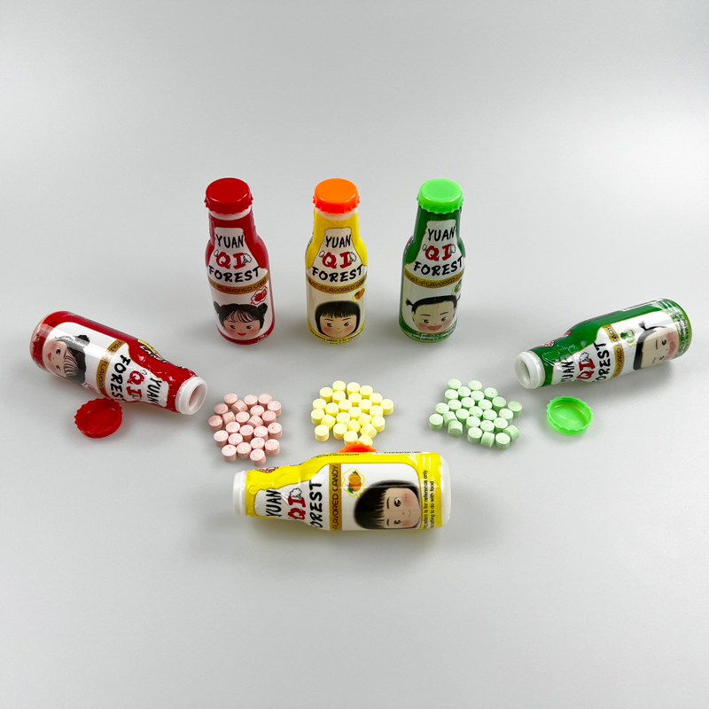 Drinks bottle series beer bottle shaped sweet fruits flavor tablet candy pressed candy