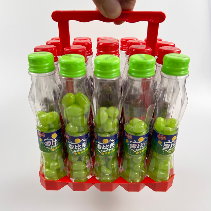 Soda bottle shaped with cola and sprite flavor tasty soft jelly beans