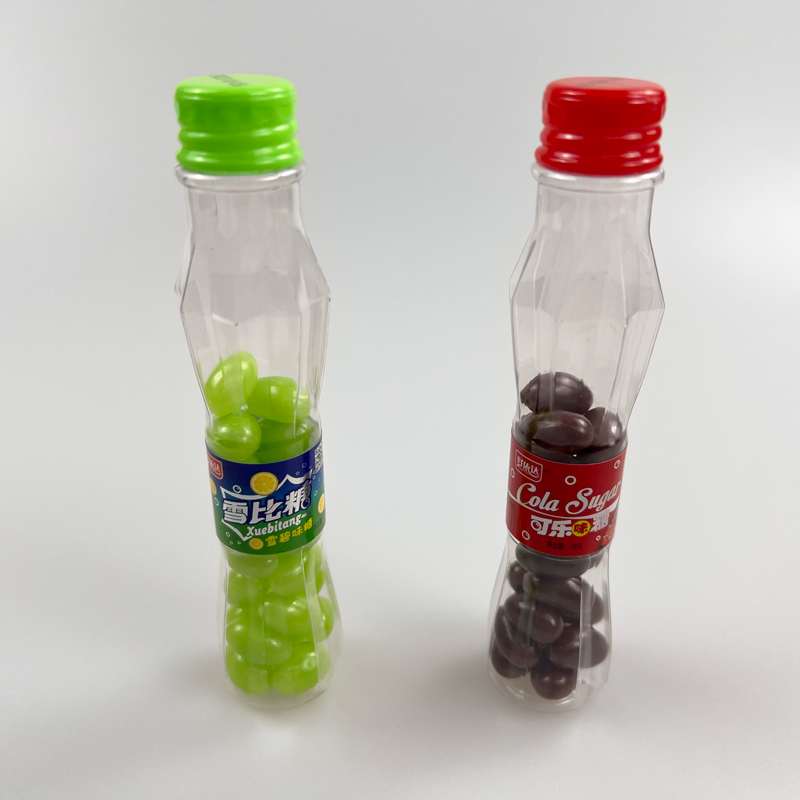 Soda bottle shaped with cola and sprite flavor tasty soft jelly beans