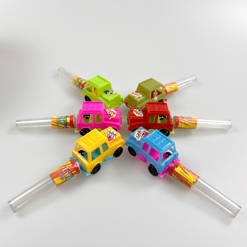 Car series six color toy jeep with delicious fruits flavor pressed candy toy candy