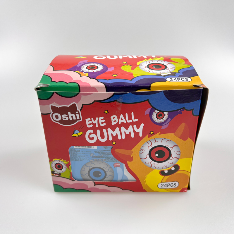 New arrival monster eye ball shape delicious sweet gummy candy soft candy