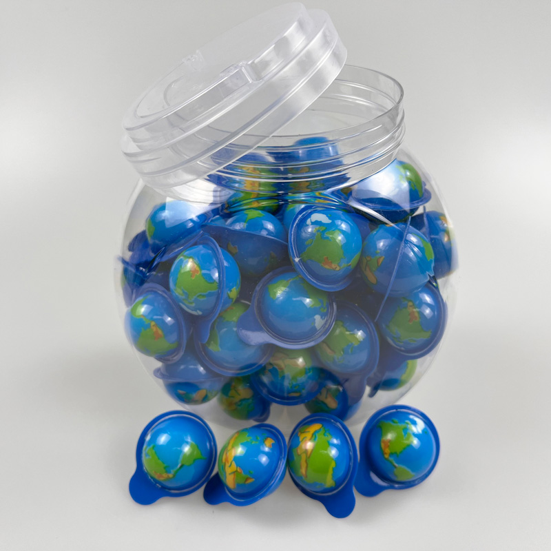 The earth shape 3d ball jam filled gummy candy soft candy