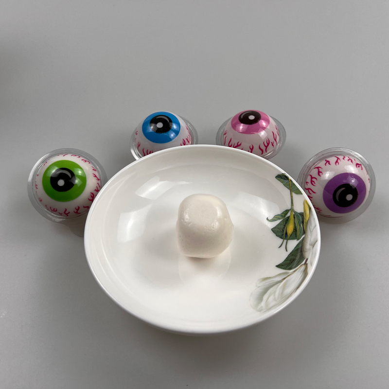 Monster eye ball shape 3d ball jam filled gummy candy soft candy