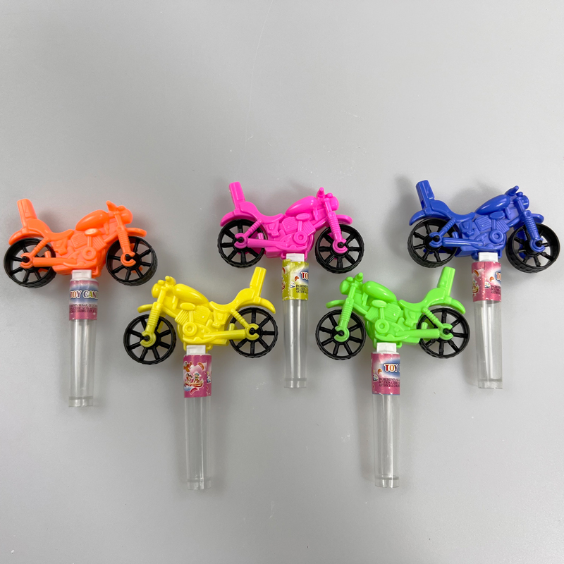 Boys Favorite Toy Harley Motorcycle and Whistle with Multicolored Fruity Hard Candy