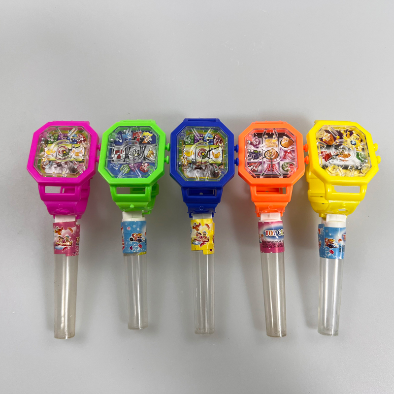 Kids Favorite Toy Watch with Maze and Multicolored Fruity Hard Pressed Candy