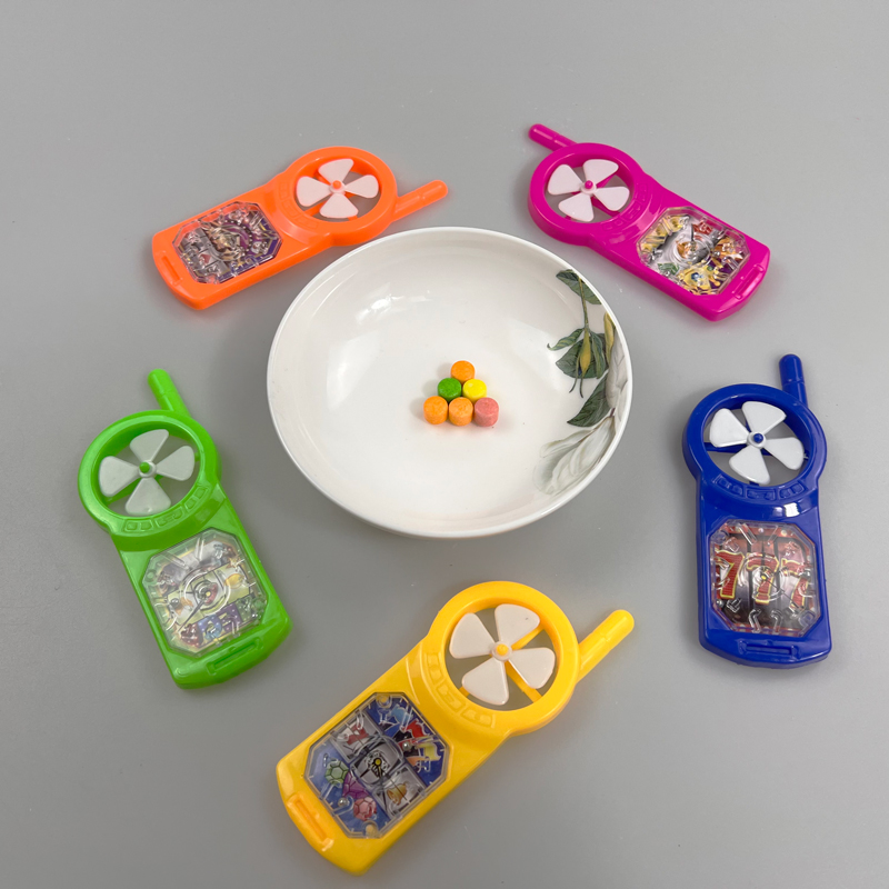 Kids Favorite Toy Phone with Fan and Maze with Colorful Fruits Flavor Hard Candy