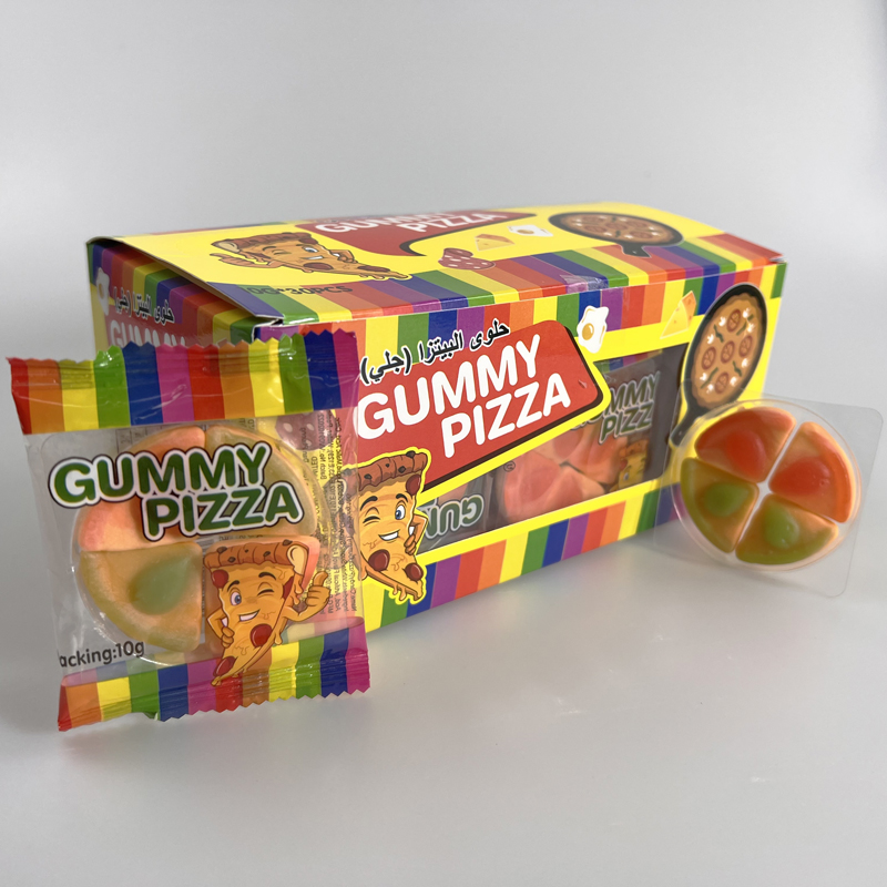 Fast food series pizza shape yummy fruity gummy soft candy