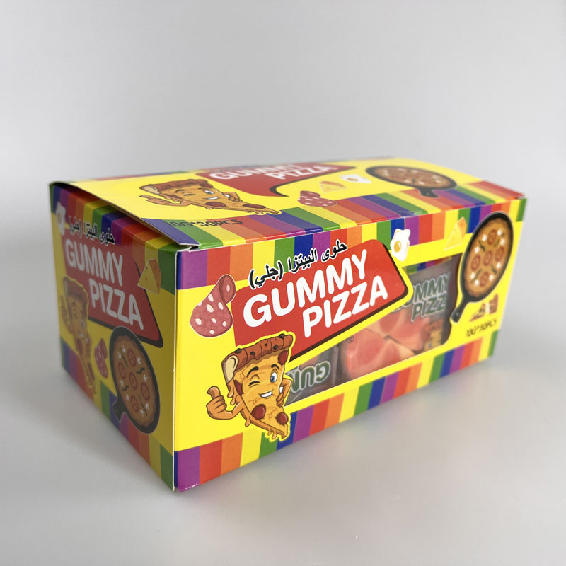 Fast food series pizza shape yummy fruity gummy soft candy