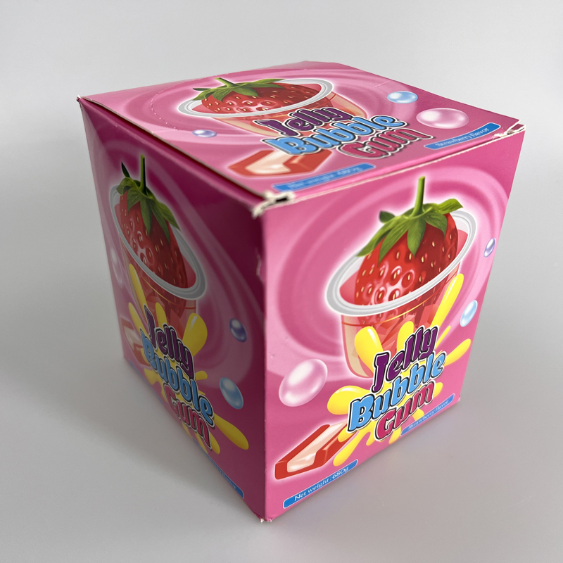 Hot Sale Strawberry Flavor Yummy Jelly Filling Bubble Gum