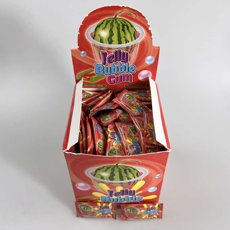 Kids Favorite Watermelon Flavor Delicious Jelly Filling Bubble Gum