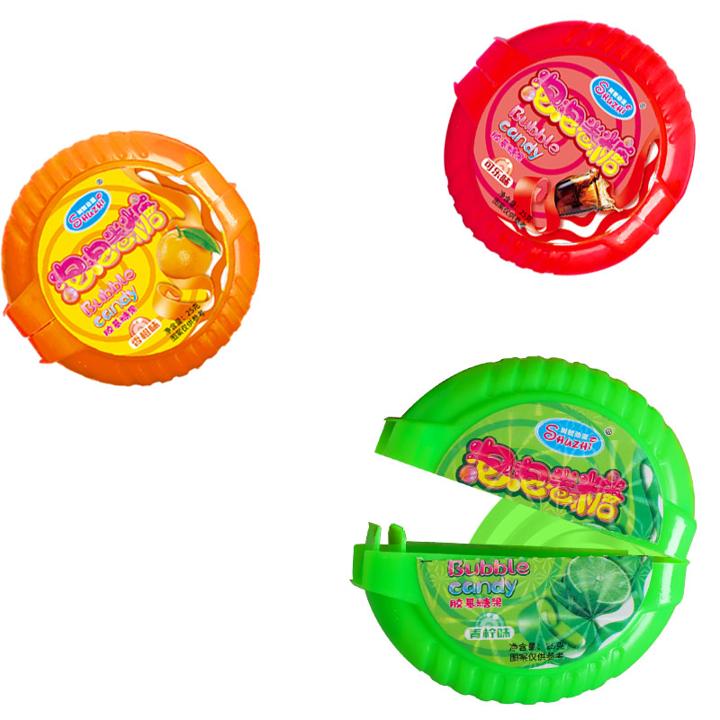 Bubble Candy Rolls （Orange, Cola, and Lime Flavors）