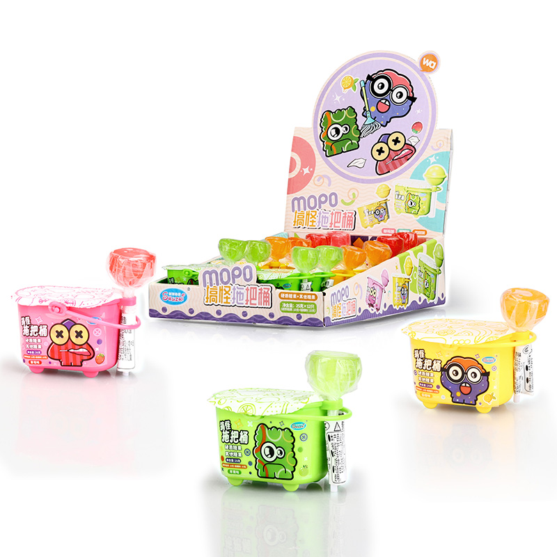 Funny Mop Bucket Candy (Strawberry, Apple, Orange Flavors)