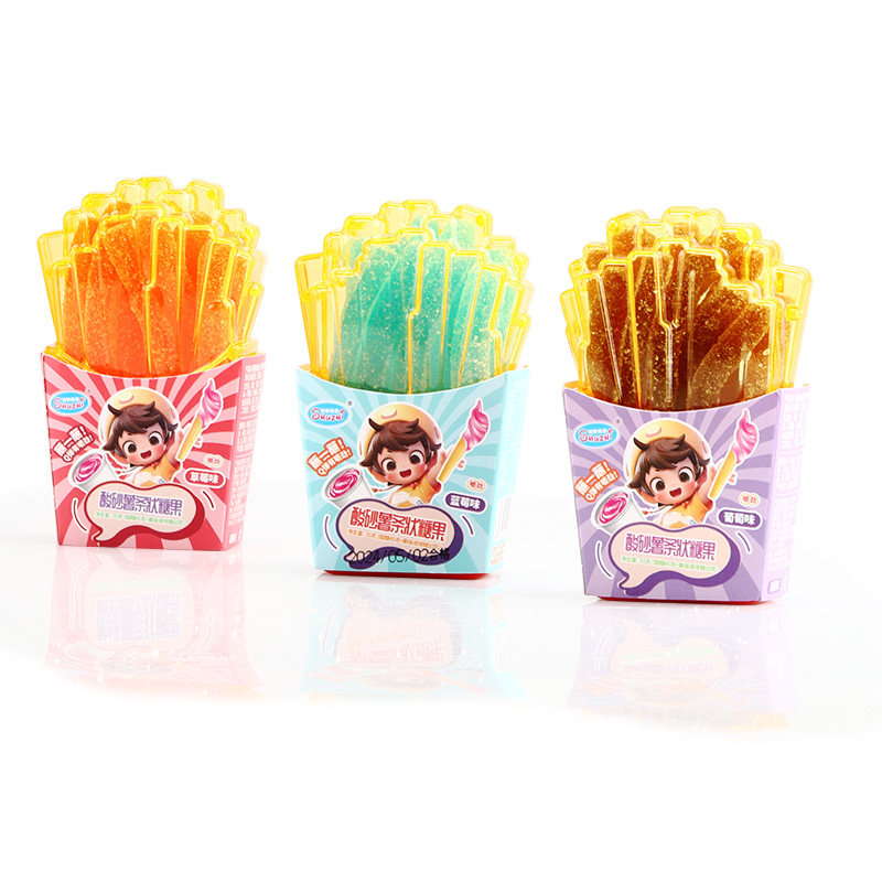 Sour Strips Flavored Candy （Grape, Strawberry, Blueberry Flavors）