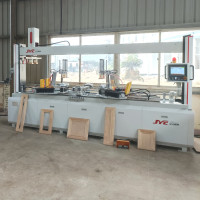 Máquina de montagem de moldura de madeira para porta de armário de alta frequência