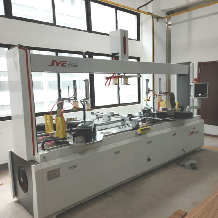Máquina de montagem de moldura de madeira para porta de armário de alta frequência