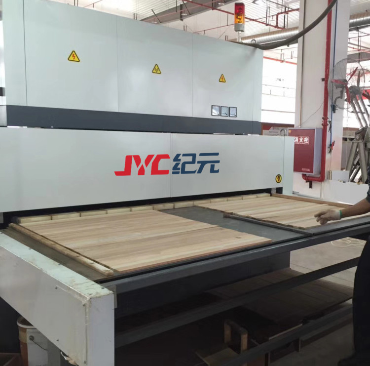 Wood Panel Joining Machine With Double Working Table
