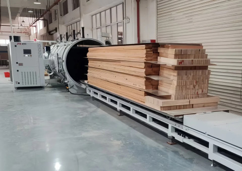 High frequency vacuum wood drying machine