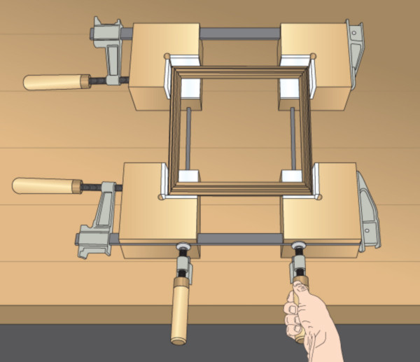 High frequency wood frame assembly machine