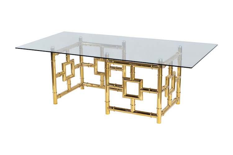 Modern Design Glass Top Dining Table Stainless Steel Dining Table
