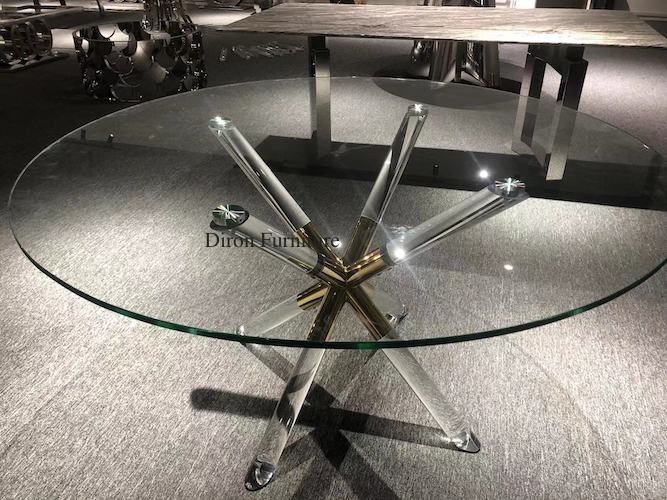 Glass and Acrylic Dining Table