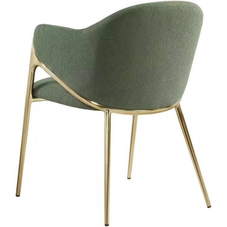 boucle fabric dining chair
