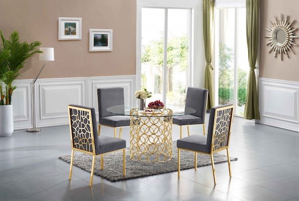 glass dining table and chairs