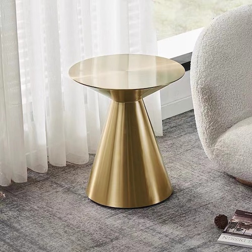 Gold metal side table