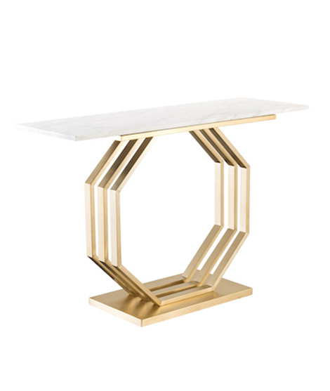 Modern Gold Metal Console Table
