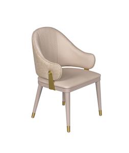 Modern Armed Dining Chair with glossy painting wooden frame