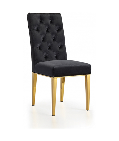 Gold Stainless Steel Performance Vellvet Dining Chair